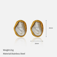 Irregular Pearl Stud Earrings