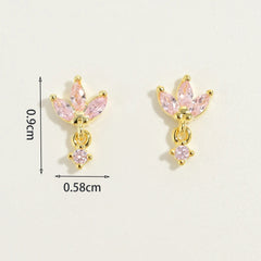 Floral stud earrings