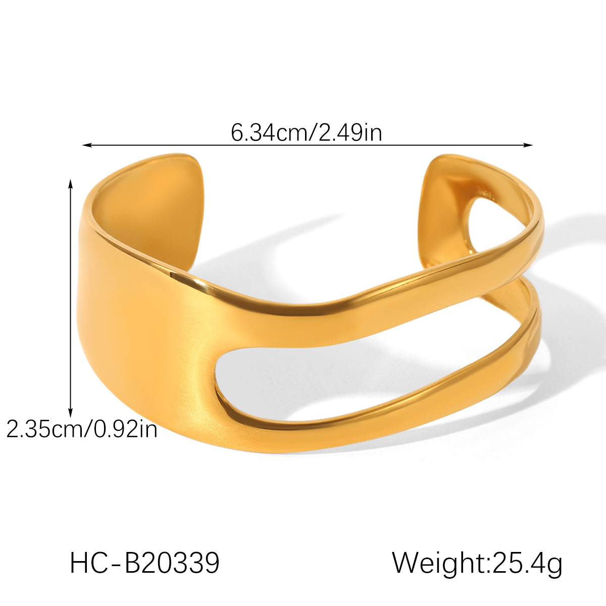 Open Wave Cuff Bracelet