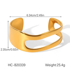 Open Wave Cuff Bracelet