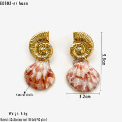 Red Floral Stud Earrings