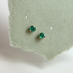 Green Stone Mini Studs